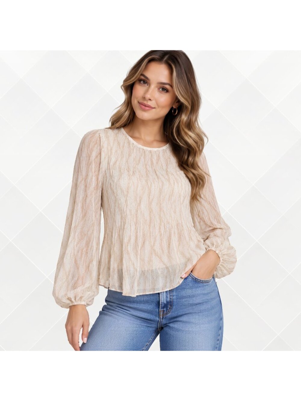 Halogen Women’s Cream Blouse • XS • NWOT • WTS-100009